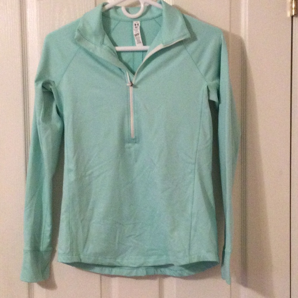 Womens Under Armor mint colored 1/4 zip